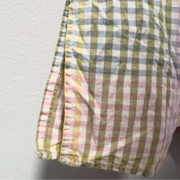 Vintage Timber Creek Pastel Plaid Short Sleeve Button Up Top Mens Size XL Spring - Picture 6 of 16